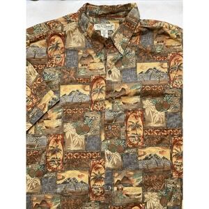 Tori Richard Hawaiian Shirt Men's Size XXL Tropical Summer Palm Trees Pacific
